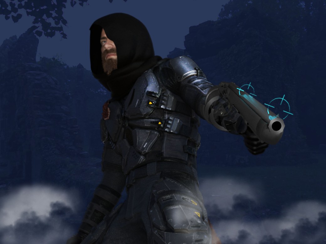 Blinkstriker profile versus blue backdrop